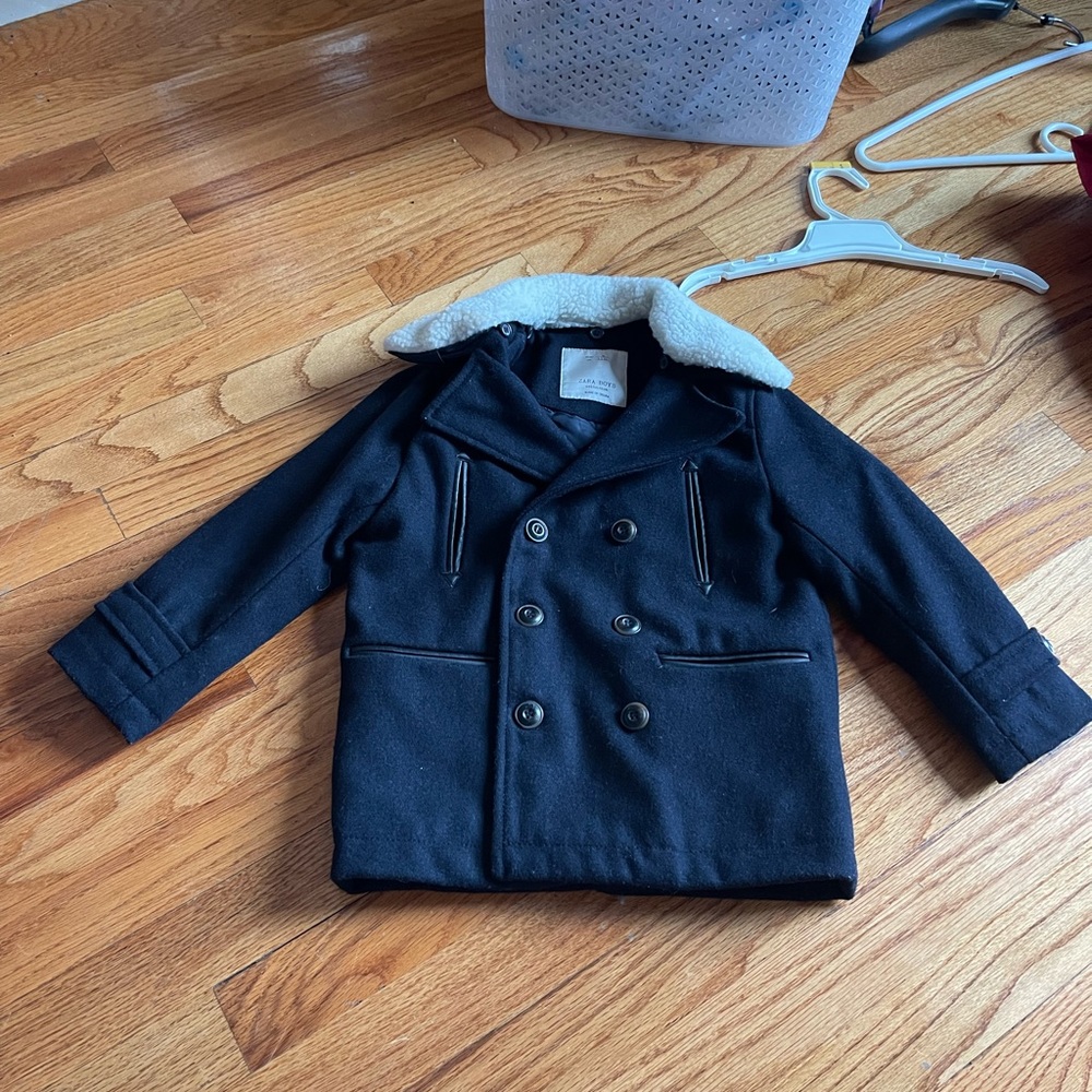 Zara boys navy Peacoat
